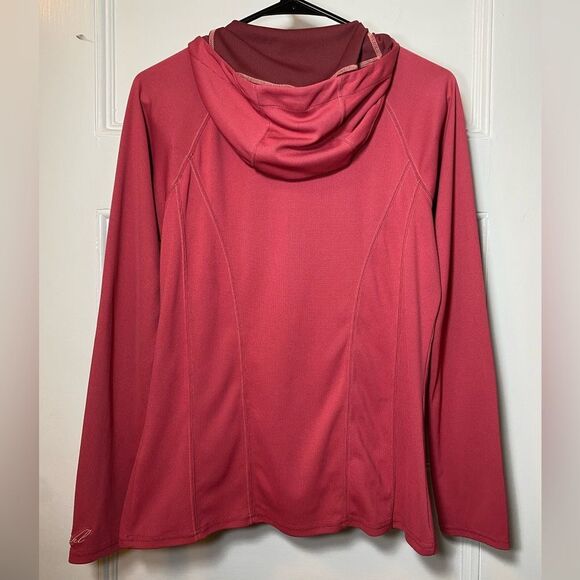 KUHL Full Zip Lightweight Hooded Sweatshirt Outdoor Athleisure Pink Sz Medium - Picture 11 of 16